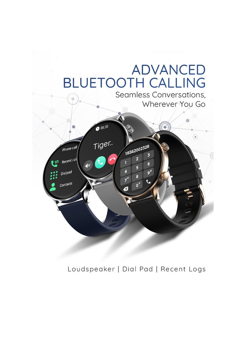 Vast 1.43" Smartwatch for Men and Women, AMOLED Display, Always On, Bright HD Display, Bluetooth Calling, Multi-Sports Modes, Health Suite, Sleep Monitor, Alarm & Notifications