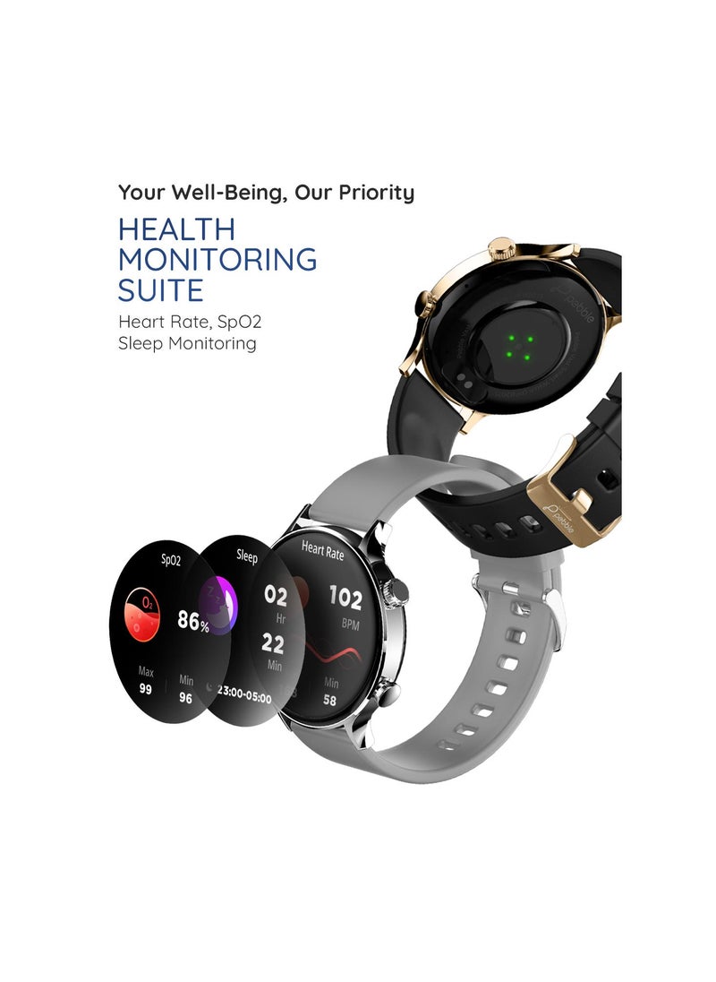 Vast 1.43" Smartwatch for Men and Women, AMOLED Display, Always On, Bright HD Display, Bluetooth Calling, Multi-Sports Modes, Health Suite, Sleep Monitor, Alarm & Notifications