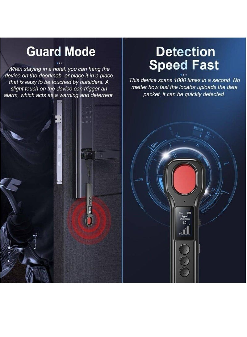 Rabos New Design Hidden Camera Detectors, Aunty Hidden Detection Devices, Car GPS Tracker Detector, Wireless Signal Anti-Sneak Anti-Monitoring Scan Tracker Detector IR Camera Detector Black  - Image 3