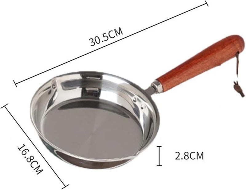 316 Stainless Steel Oil Pan - Durable Household Kitchen Frying Pan For Cooking And Frying(Large) - Image 2