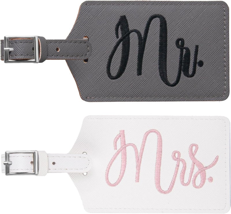 Chelmon Mr and Mrs Tags, Wedding Gifts for Couples 2026, Personalized Engagement Gifts for Couples, Bridal Shower Gift for Newlyweds, Bride and Groom Travel Essentials - Image 1