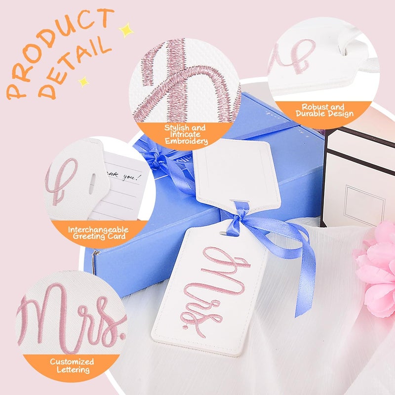 Chelmon Mr and Mrs Tags, Wedding Gifts for Couples 2026, Personalized Engagement Gifts for Couples, Bridal Shower Gift for Newlyweds, Bride and Groom Travel Essentials - Image 3