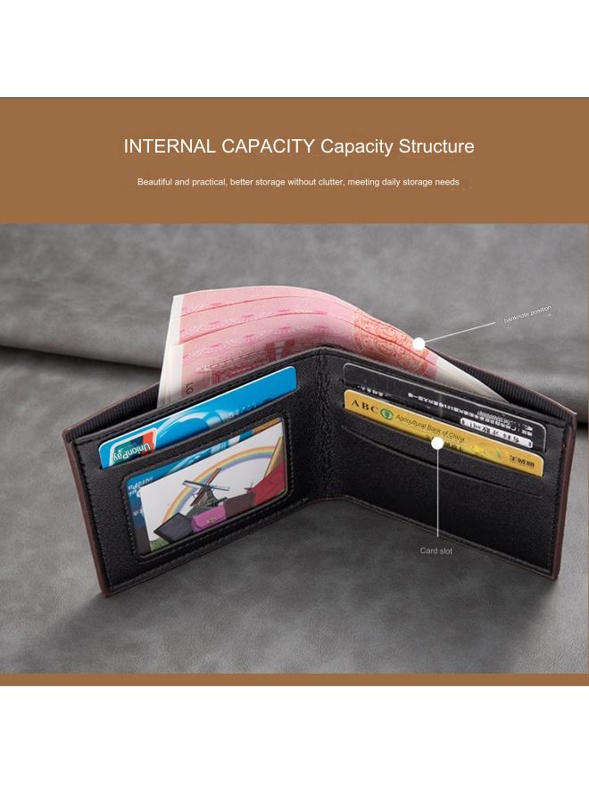 Short Men's Wallet Multi-function Card Wallet Coin Purse Black  - Image 5