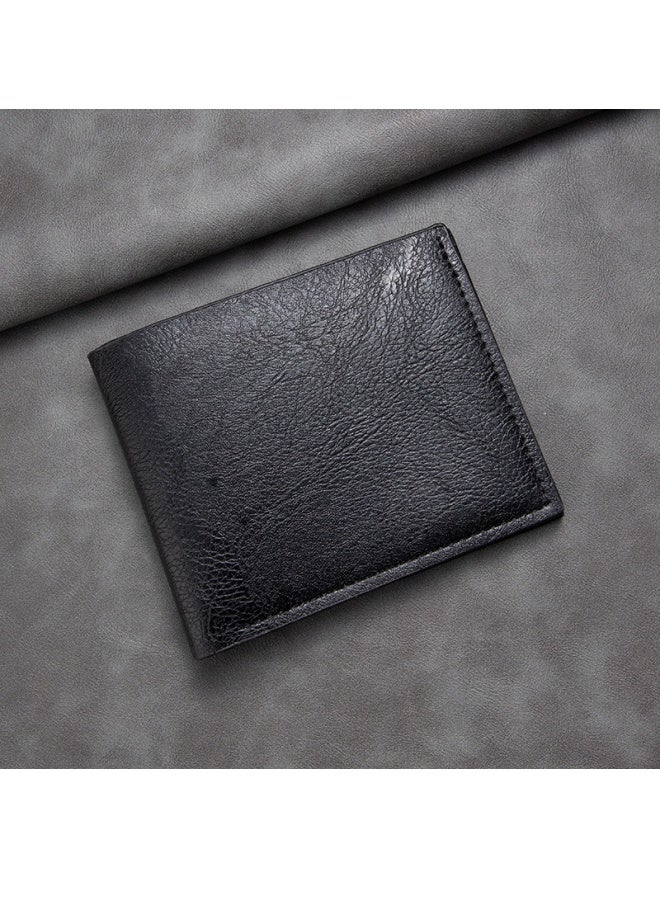 Short Men's Wallet Multi-function Card Wallet Coin Purse Black  - Image 1
