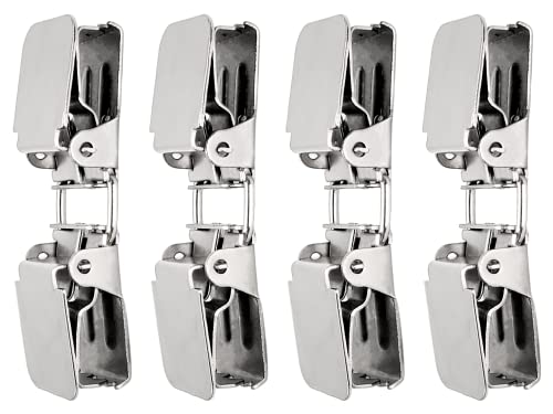Double Rug Clips 4 Pcs per Pack for Hanging Carpets Rugs and Quilts from Wise LINKERS