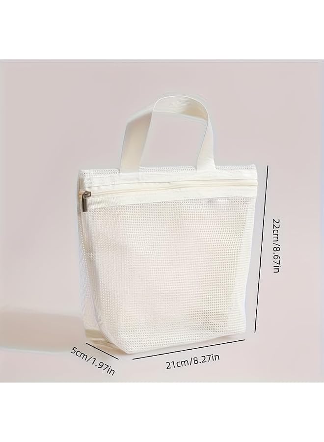 S-TOP Toiletry Bag with Zipper, Portable Breathable Cosmetic & Shower Bag for Travel & Beach, Pink, FashionOnly 4 left 6.926.92 - Image 3