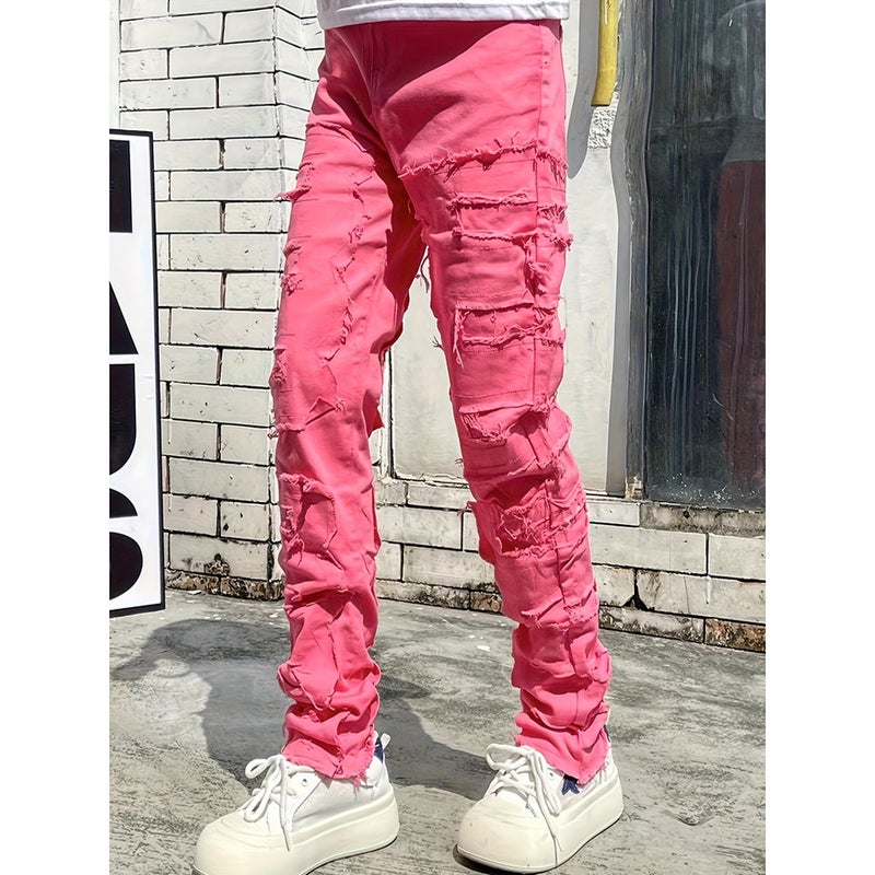 Unisex Casual Daily Denim Jeans - Image 4
