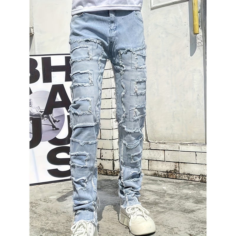 Unisex Casual Daily Denim Jeans - Image 2
