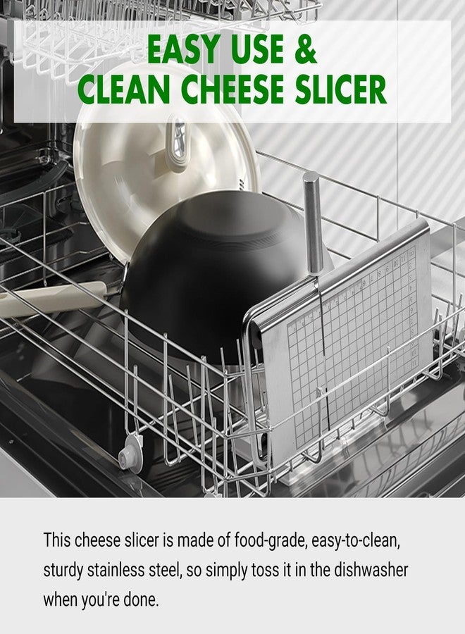 DGLOZE Stainless Steel Cheese Slicer - Multipurpose Cheese Cutter for Block Cheese, Butter, Fruits & Vegetables - Easy to Clean, Dishwasher Safe - Image 5