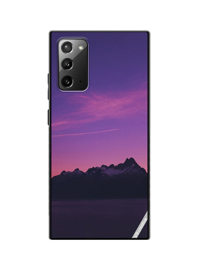 VR CREATIVE Protective Case Cover For Samsung Galaxy Note20 5G Purple Montain Design Multicolour - Image 1