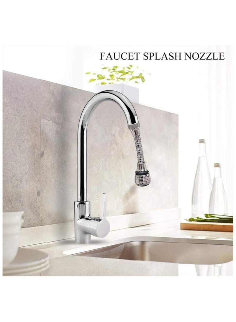 راكسوم مرشات توفير المياه ومهوية الصنبور تدور 360 درجة - موسع صنبور المطبخ تيربو فليكس 6 بوصات: قم بترقية الحوض الخاص بك باستخدام هذا البخاخ المبتكر الموفر للمياه - Image 2