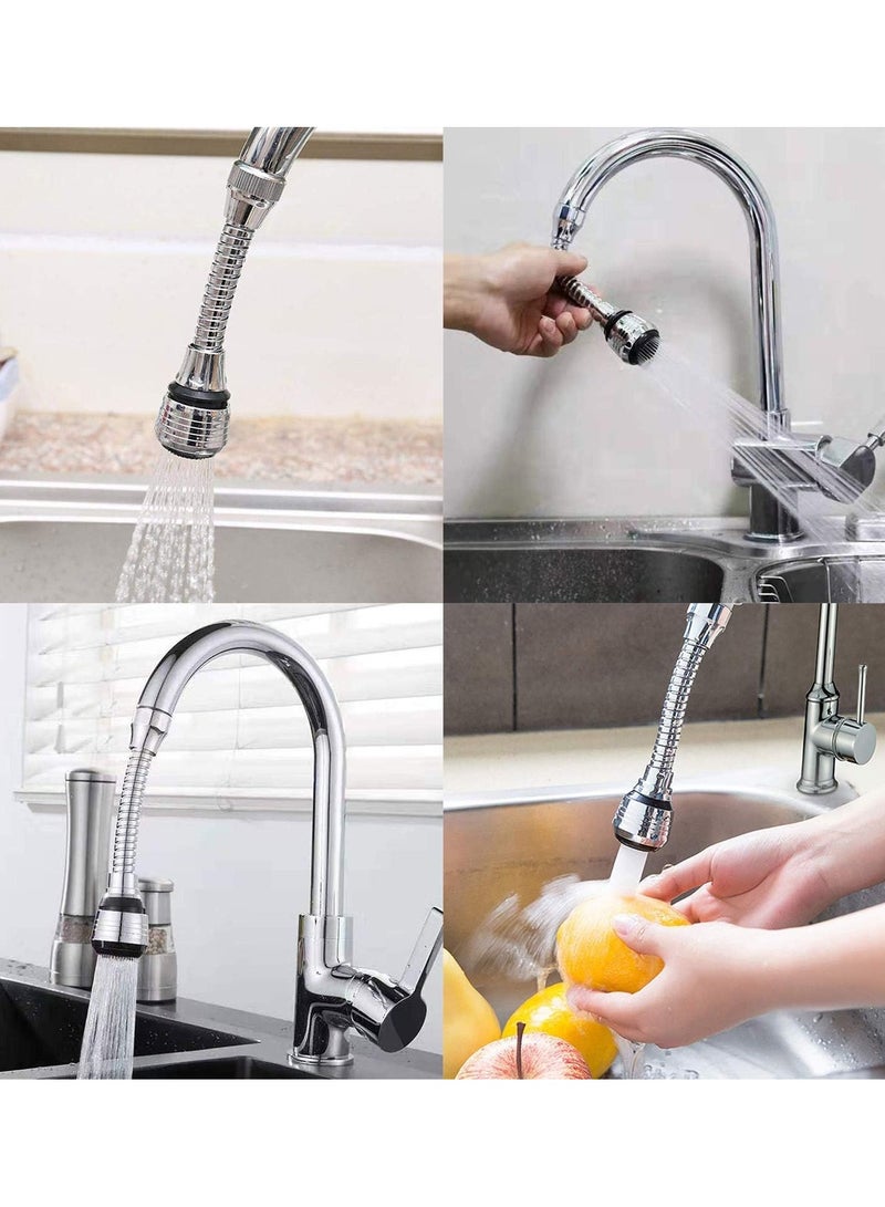 راكسوم مرشات توفير المياه ومهوية الصنبور تدور 360 درجة - موسع صنبور المطبخ تيربو فليكس 6 بوصات: قم بترقية الحوض الخاص بك باستخدام هذا البخاخ المبتكر الموفر للمياه - Image 3