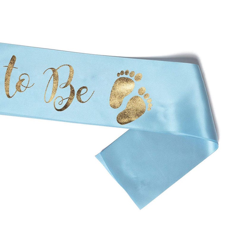 OLILLY Perfect Blue Mom to Be Sash - Enjoy Your Baby Shower - Image 4