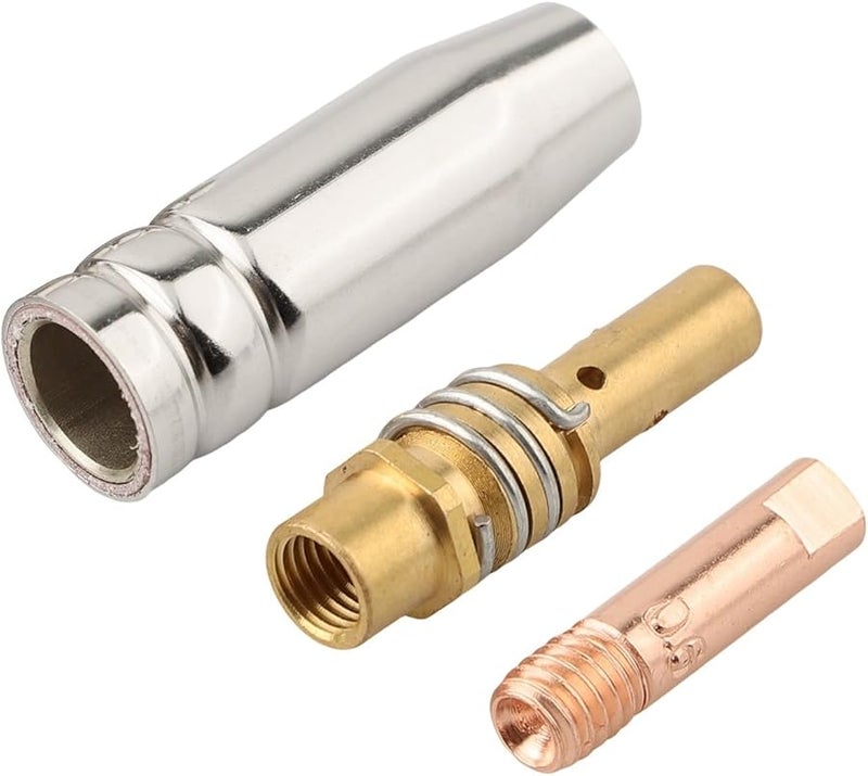 مجموعة مسدس لحام MB15 15AK MIG مع فوهات نحاسية وموزعات نحاسية و20 طرف اتصال مقاس 0.6 مم لـ ARCCAPTAIN MIG200 و MIG130 - Image 2