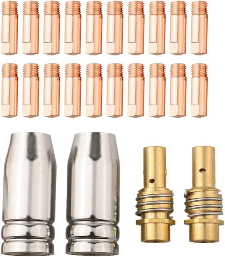 مجموعة مسدس لحام MB15 15AK MIG مع فوهات نحاسية وموزعات نحاسية و20 طرف اتصال مقاس 0.6 مم لـ ARCCAPTAIN MIG200 و MIG130 - Image 5