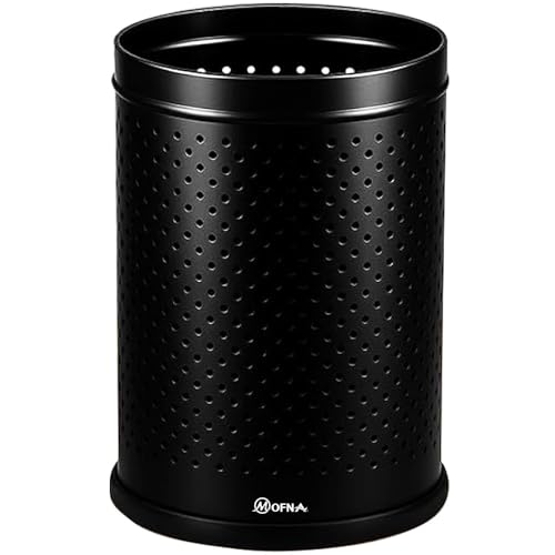 mofna Stainless Steel Perforated Dustbin for Home, Trash Can with Anti-skid Base, Garbage Bin for Bathroom, Office, Bedroom, Kitchen & Toilet or Commercial Use (10 Litre) - Image 1
