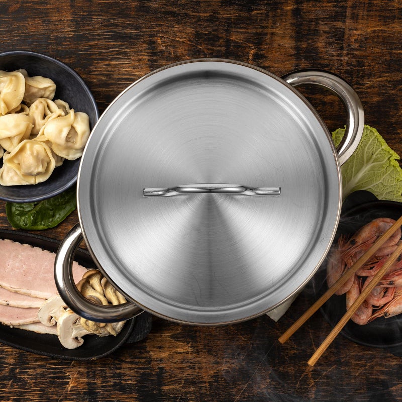22cm Stainless Steel Universal Pot Lid Heavy Duty Replacement Pan Cover - Image 5