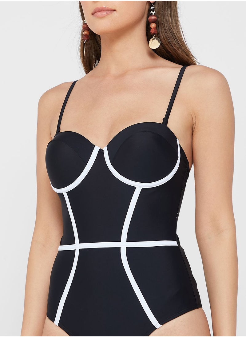 ELLA - Two Tone Swimsuit - Image 1