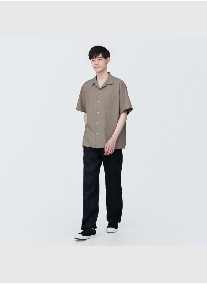 MUJI Hemp Blend Washed Skipper Collar Short Sleeve Shirt  - Image 2
