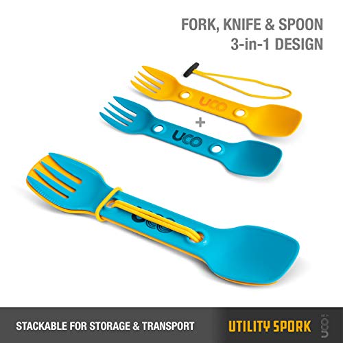 UCO Nylon Utility Spork Camping Spoon-Fork-Knife Utensil, 2 Pack - Image 3