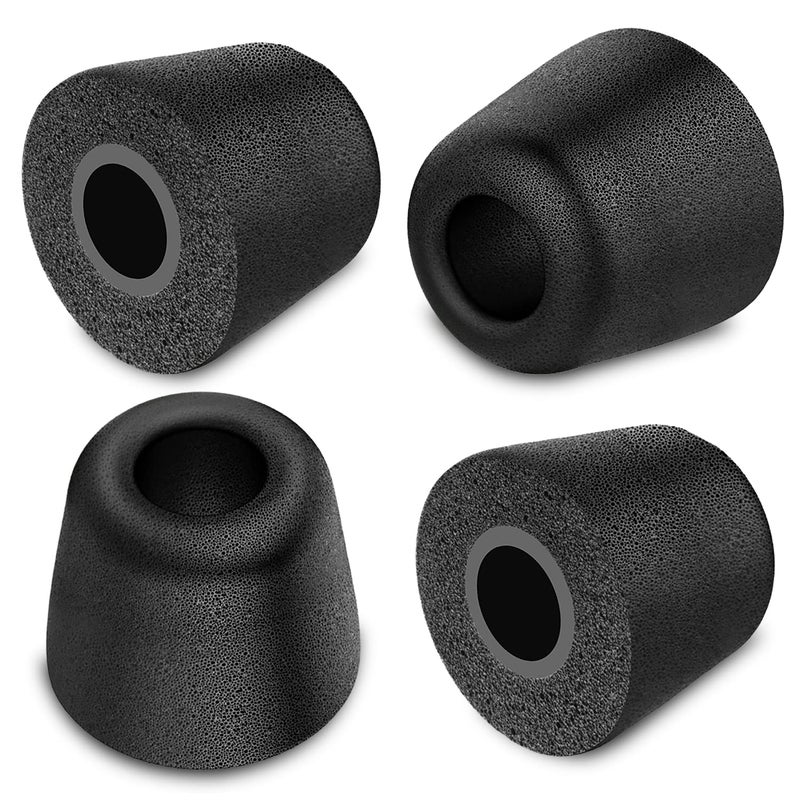 New Bee [6 Pairs] Earphone Tips New Bee 12pcs Replacement Earbud Tips Blocking Out Ambient Noise Memory Foam Earbuds Inner 4.9mm for in-Ear Headphones with 5mm-7mm Tips (Black, S/M/L) - Image 2