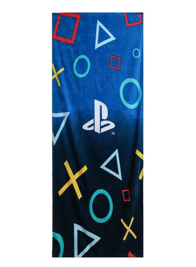 Character World Official PlayStation Towel | Super Soft Feel PS5 Gaming Design | Perfect for Home Bath Beach & Swimming Pool | One Size 30 x 59” | 100% Cotton - Image 1