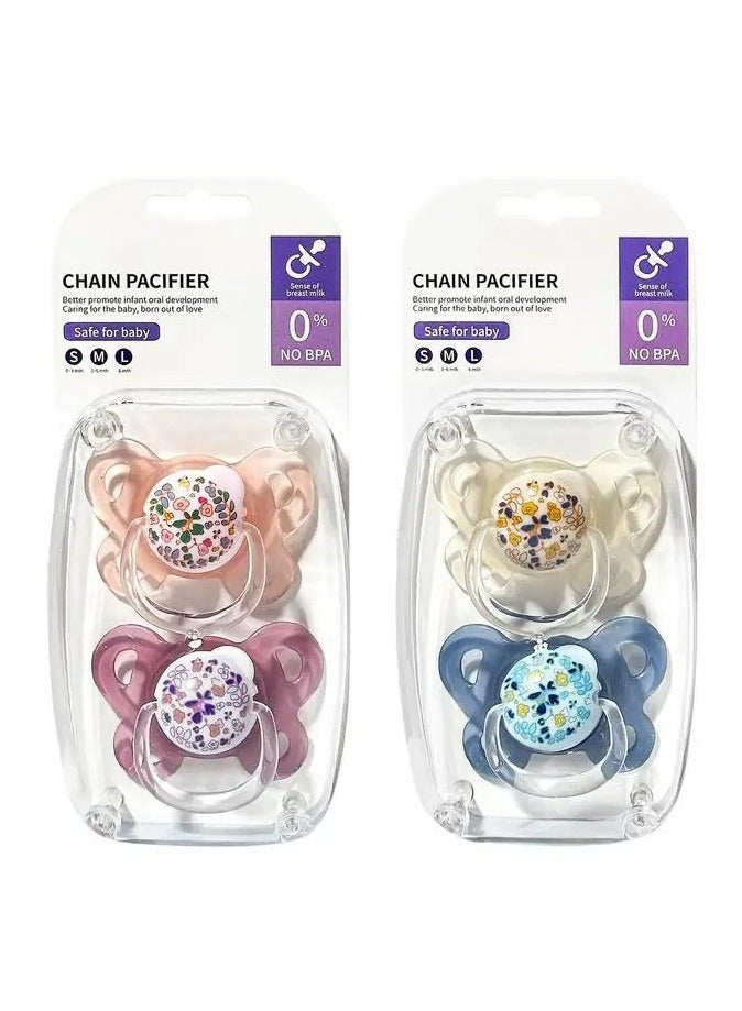 Baby Pacifier with Soft Silicone Nipple & Breast-like Design | BPA-Free, Food-Grade PP | Soothes Teething & Promotes Natural Sucking (Yellow and Blue) - Image 5