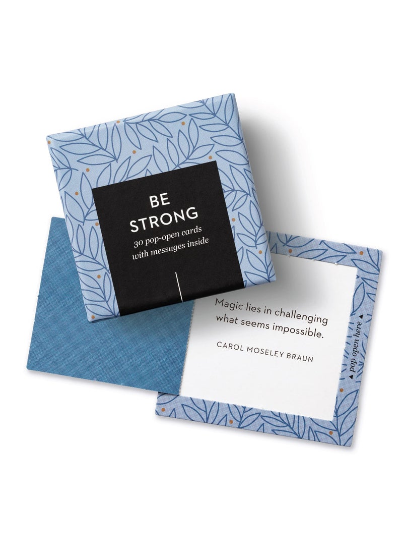 Compendium Compendium ThoughtFulls Pop-Open Cards — Be Strong — 30 Pop-Open Cards, Each with a Different Inspiring Message Inside  - Image 1