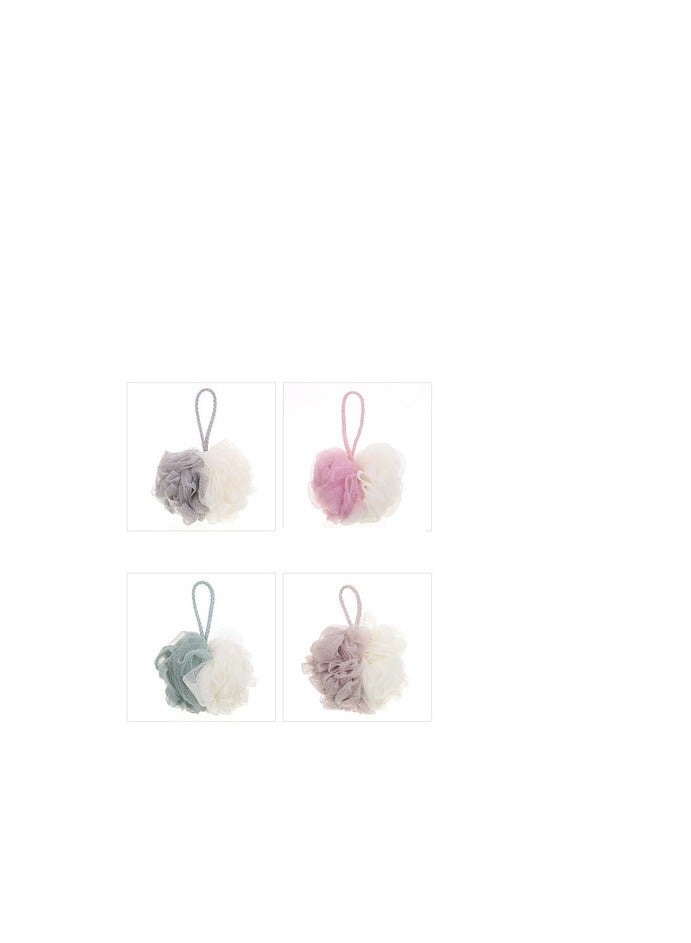 بروماس إسفنجة إسفنجية شبكية ناعمة للاستحمام، إسفنجة تقشير للاستحمام، إسفنجة شبكية للاستحمام ودش لغسل الجسم للنساء والرجال، 4 ألوان فريدة (اللون 2) - Image 2