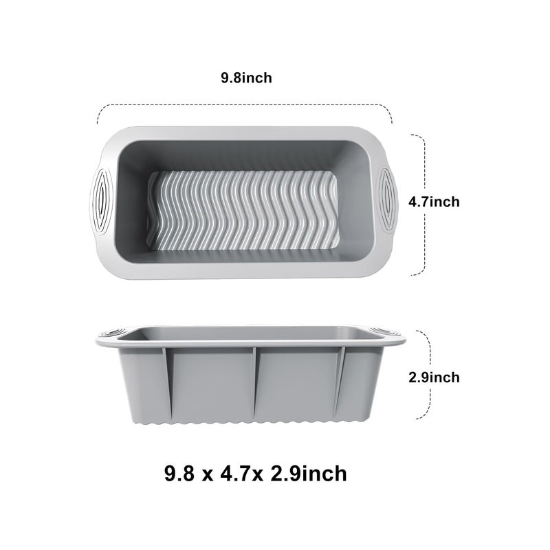 saphe Silicone Bread Loaf Pan, Heat resistant bread panï¼ŒNon-Stick Baking Mold Pans for Loaf, Bread, Cake, cheese cake, 3 packs - Image 4