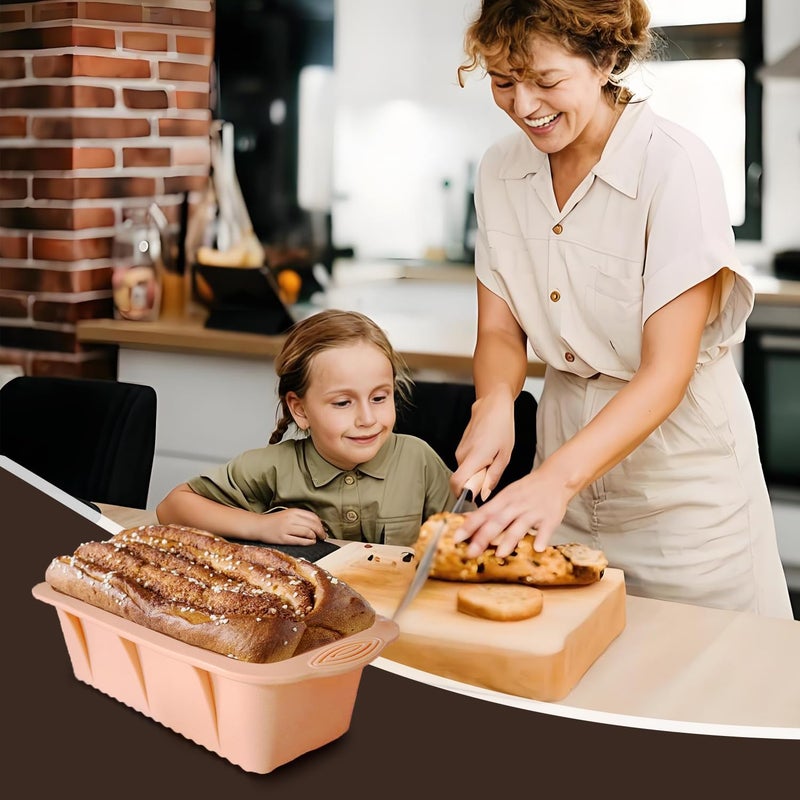 saphe Silicone Bread Loaf Pan, Heat resistant bread panï¼ŒNon-Stick Baking Mold Pans for Loaf, Bread, Cake, cheese cake, 3 packs - Image 2