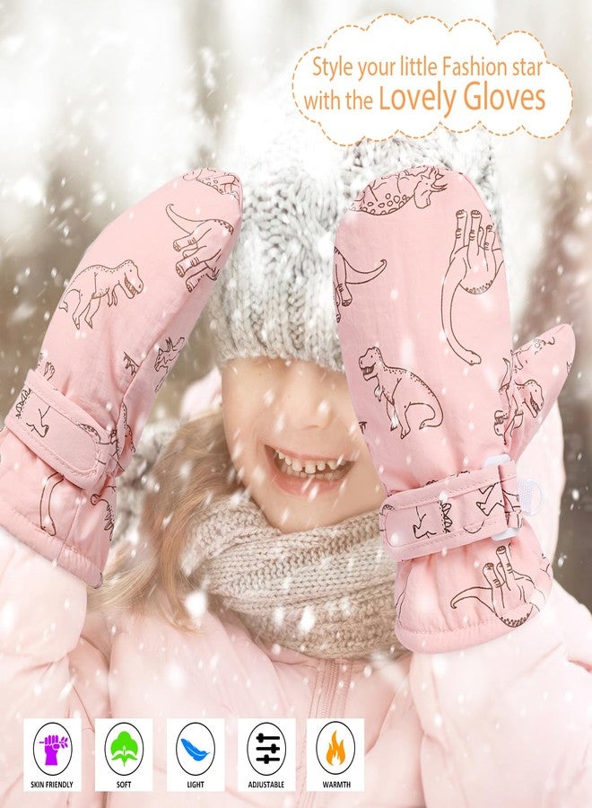 Weradau Fleece Lined Mittens for Baby Boys Girls,Baby Toddler Little Kids Winter Gloves Mittens - 2 Pair Pack 4-6 Years - Image 2