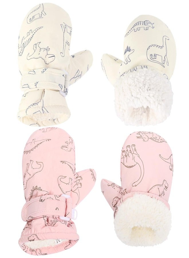 Weradau Fleece Lined Mittens for Baby Boys Girls,Baby Toddler Little Kids Winter Gloves Mittens - 2 Pair Pack 4-6 Years - Image 1