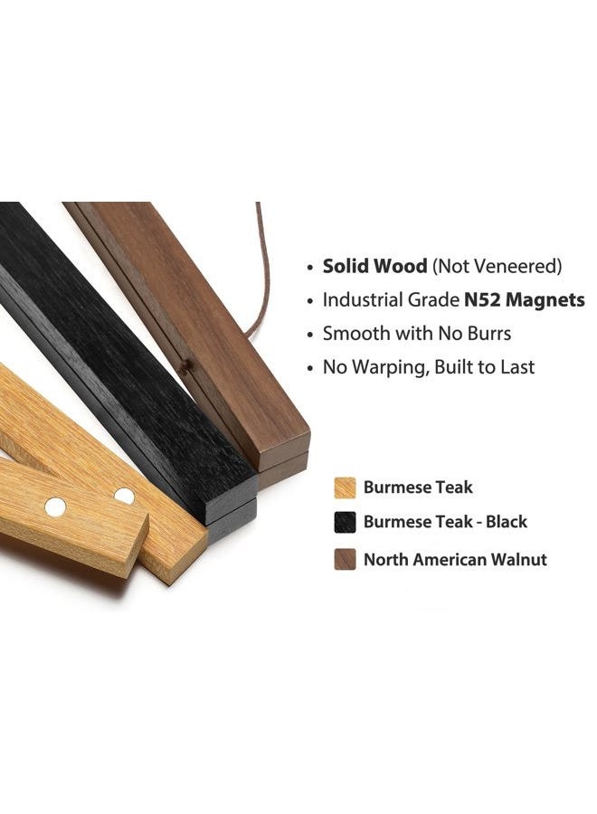 HONKKI Poster Hanger Magnetic Wooden Poster Hangers, Teak Wood Magnet, 17x24 17x22 17x11 Poster Hanging Frame for Walls, Pictures, Prints, Maps, Scrolls and Canvas Artwork, 17 Inch - Image 3