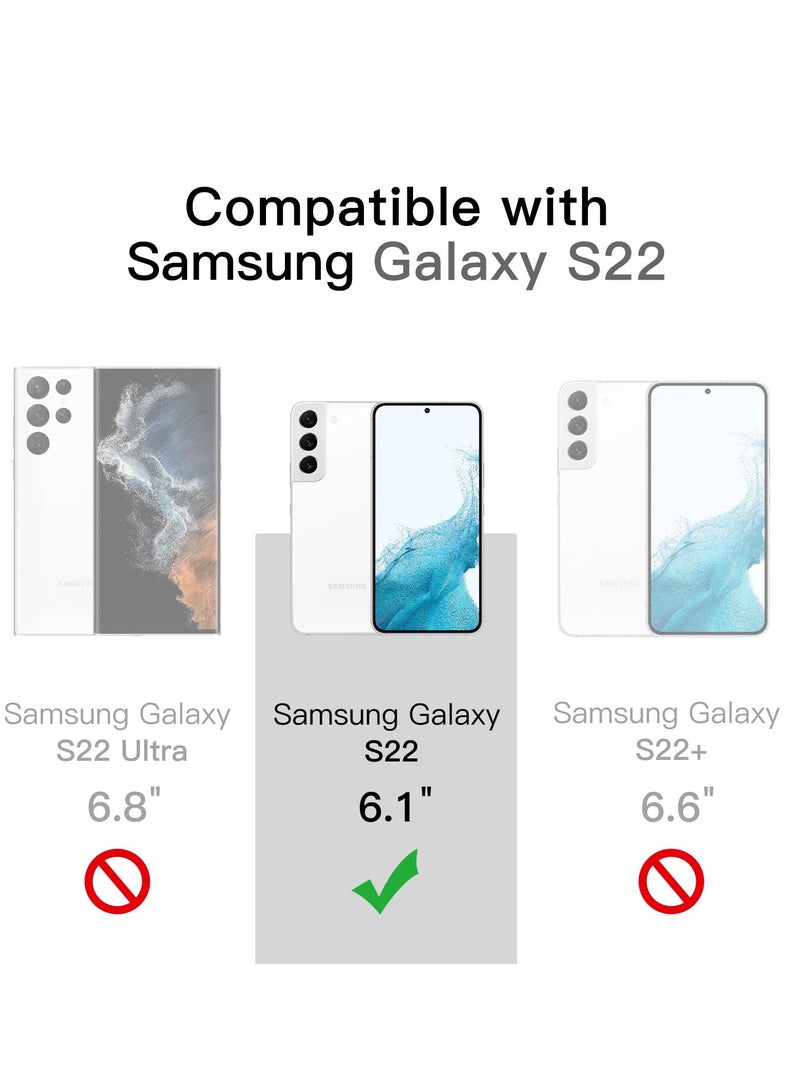جي تيك حافظة لهاتف سامسونج جالاكسي S22 5g 6.1 بوصة غير صفراء مقاومة للصدمات غطاء هاتف واقي مضاد للخدش هارد بي سي خلفي شفاف - Image 2