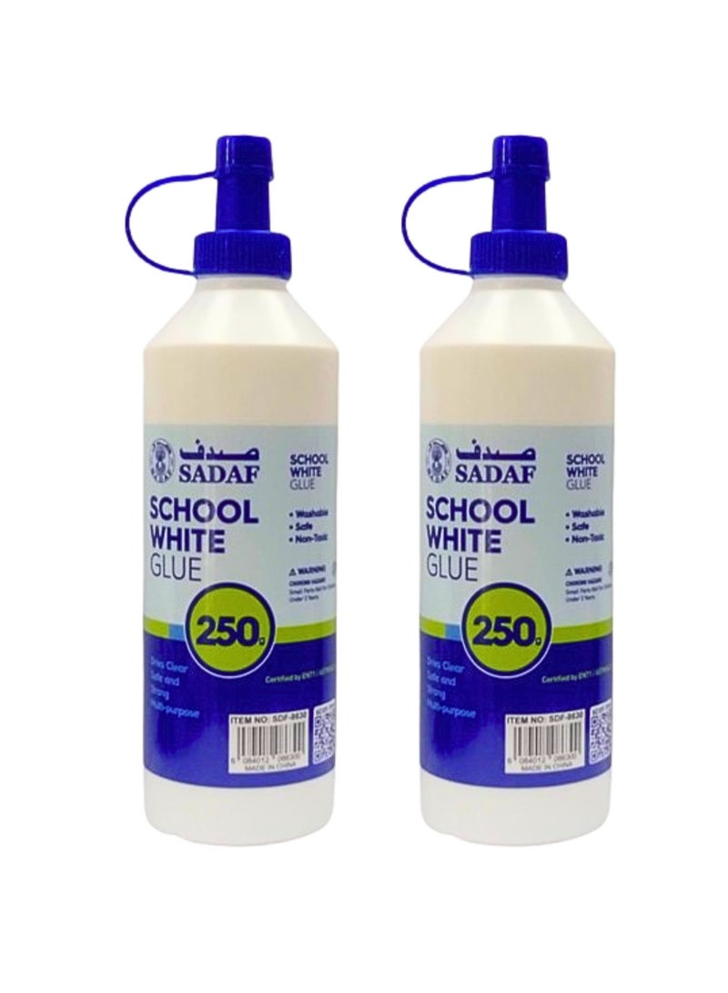 Sadaf White Glue 250g Dries Clear Safe And Strong Multi purpose 2-Pieces - Image 2