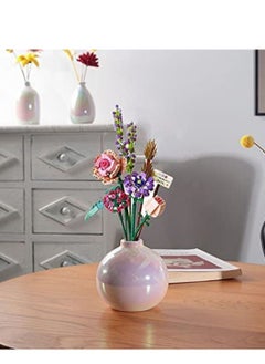 Y&D Flower Bouquet Building Blocks, Blocks Sending DIY Construction Toy Sets with Exquisite Packaging Boxes, Suitable for Room Decoration Aesthetic Desk 547 Pieces, 8 Flowers  - Image 5