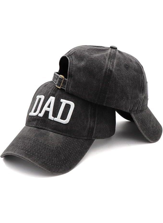 SHENGHUI Mom and Dad Hats Fathers Day Mom Dad Gifts Hat Embroidered Adjustable Baseball Caps Gift for Couples Parents（2pcs） - Image 2