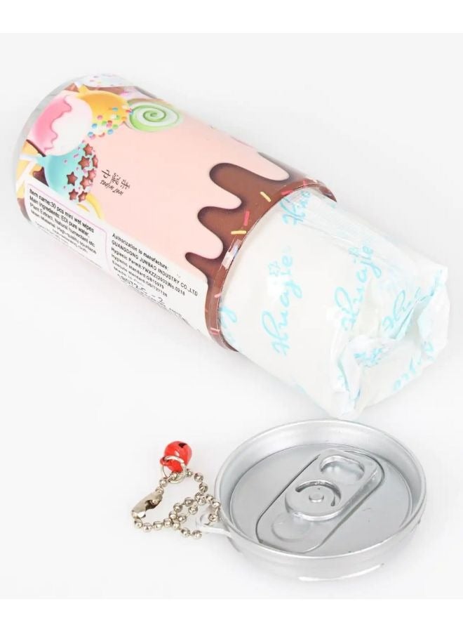 علبة مناديل مبللة صغيرة محمولة لتنظيف الوجه والجسم للأطفال والنساء والرجال، على شكل علبة حلوى - Image 3