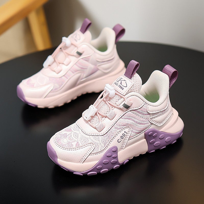 Mesh Sneakers Lightweight Flexible Sole Walking Shoes For Kids Indoor And Outdoor Activities - Image 1