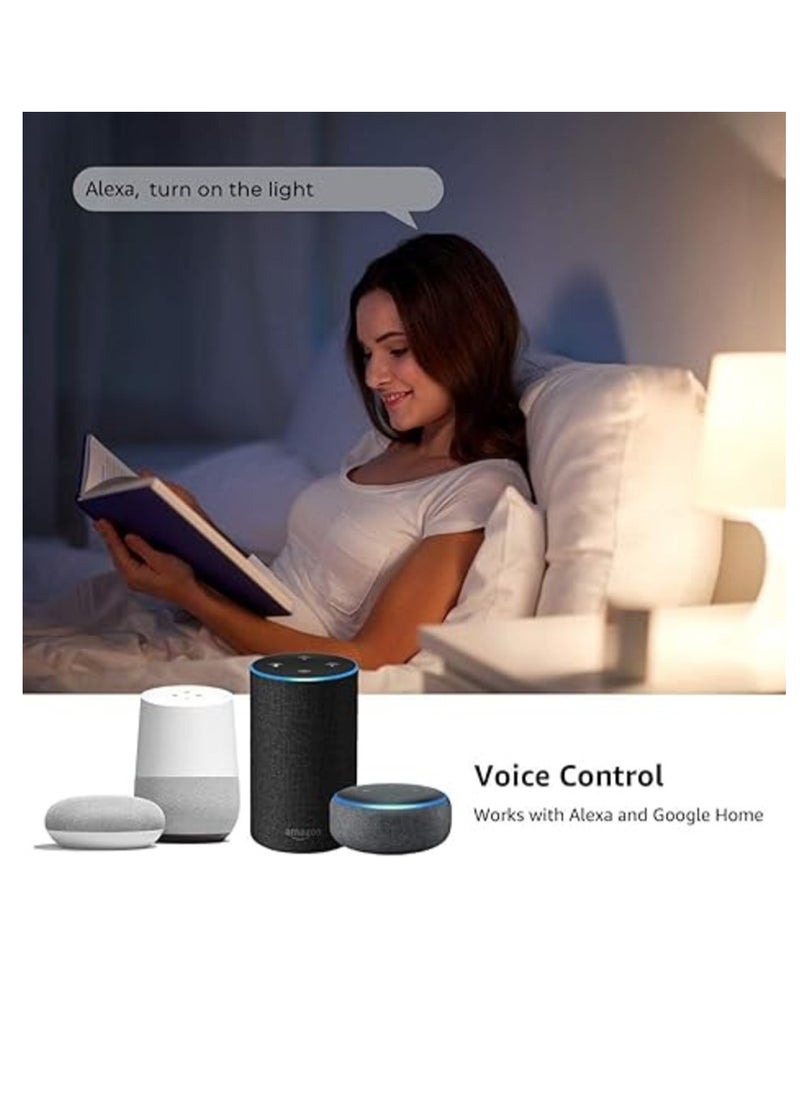 WiFi Smart Wall Light Switch with Touch Button, 4 Gang 1 Way Work, Compatible with Alexa and Google Home, Tuya APP Remote Control, Timing Function, Voice Control Switch For Home & Apartment.