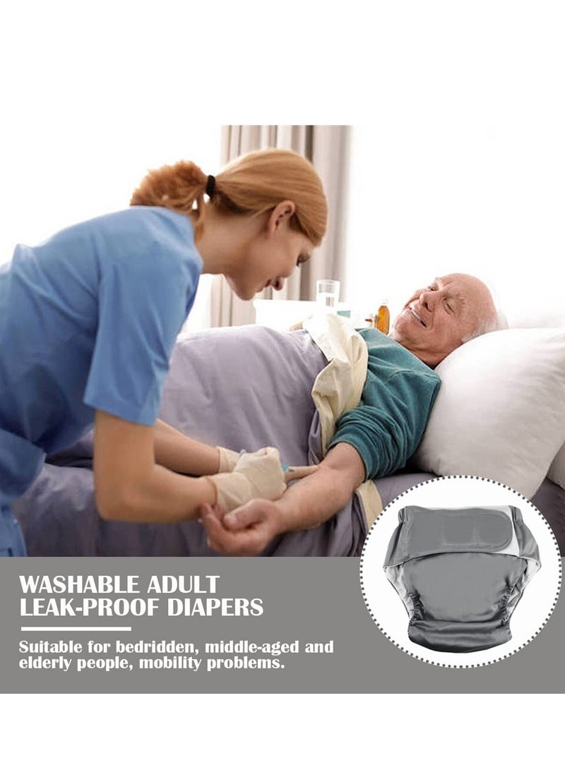 Excefore Reusable Cloth Diaper Adjustable and Waterproof Elderly Incontinence Protection Nappies Underwear with Maximum Absorbency for Incontinence Care Elderly Pregnant Disabled  - Image 2