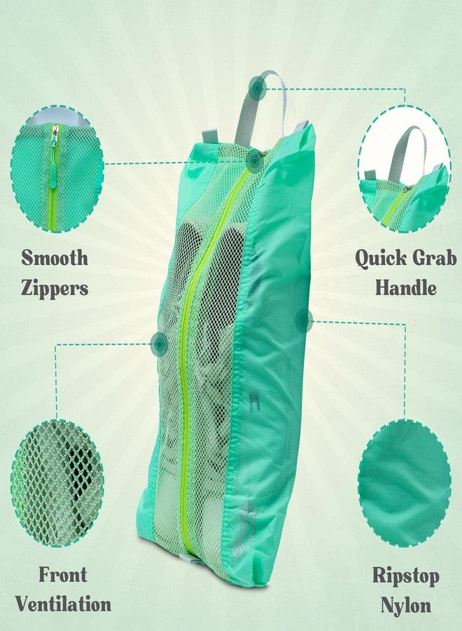 SUITEDNOMAD 3 Pack Ultralight Shoe Bags for Travel Set, Extra Large Shoe Packing Cubes Portable Pouch with Zipper - Image 3