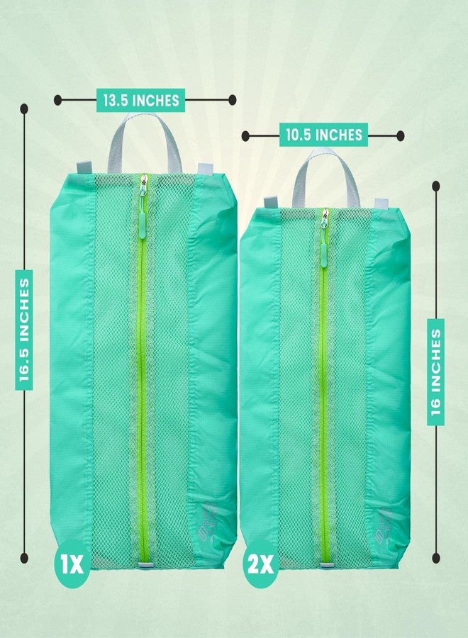 SUITEDNOMAD 3 Pack Ultralight Shoe Bags for Travel Set, Extra Large Shoe Packing Cubes Portable Pouch with Zipper - Image 5