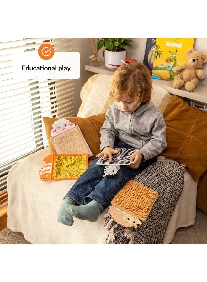 Sensory Mini Mats for Kids,6 PCS Assorted Textured Play Mat, Sensory Tiles, Educational Tactile Sensory Toys for Activity, Sensory Wall Panel, Sensory Room Equipment - Image 4