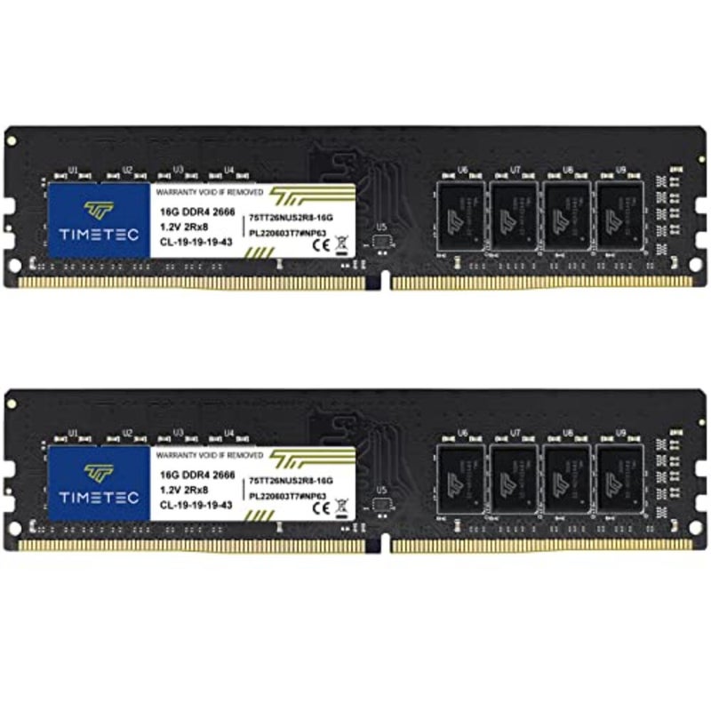 32 جيجابايت عدة 2x DDR4 2666 ميجا هرتز (PC4-2666V) PC4-21300 UDIMM ذاكرة وصول عشوائي مكتبية 288 دبوس 1.2 فولت CL19 غير ECC غير مخزنة وحدة ذاكرة DIMM ترقية - Image 1