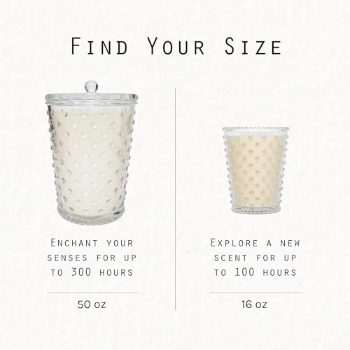 Simpatico No. 17 Fern Hobnail Candle, Crisp Mayapple with Fresh Moss & White Cedar, Pressed Hobnail Glass Jar, 100-Hour Burn Time, Scented Candles for Home, 16 oz - Image 5