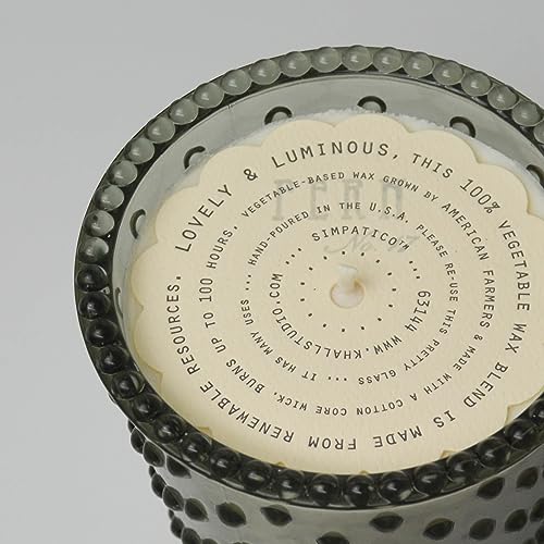 Simpatico No. 17 Fern Hobnail Candle, Crisp Mayapple with Fresh Moss & White Cedar, Pressed Hobnail Glass Jar, 100-Hour Burn Time, Scented Candles for Home, 16 oz - Image 4
