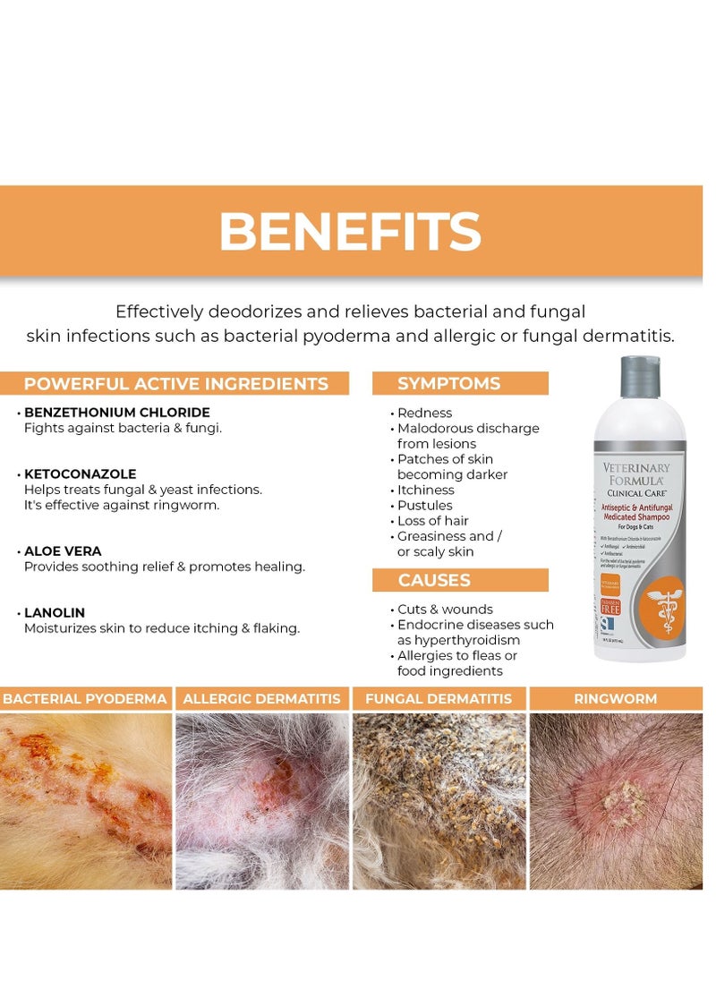 SynergyLabs - Veterinary Formula Clinical Care Antiseptic & Antifungal Medicated Shampoo For Dogs & Cats 473ml - Image 1