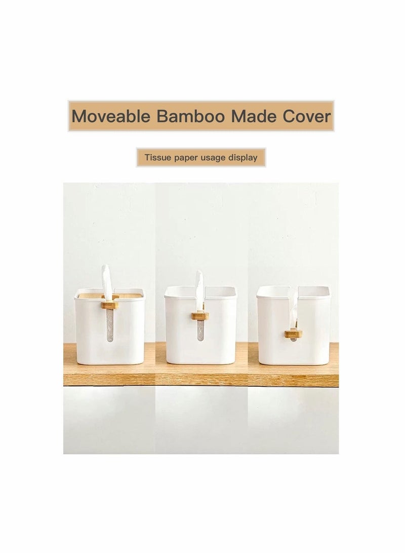 Y&D Box Cover for Disposable Paper Facial Tissues, Wooden Liftable lid Tissue Holder Storage on Bathroom Vanity, Countertop, Bedroom Dresser, Night Stand, Desk - Image 4